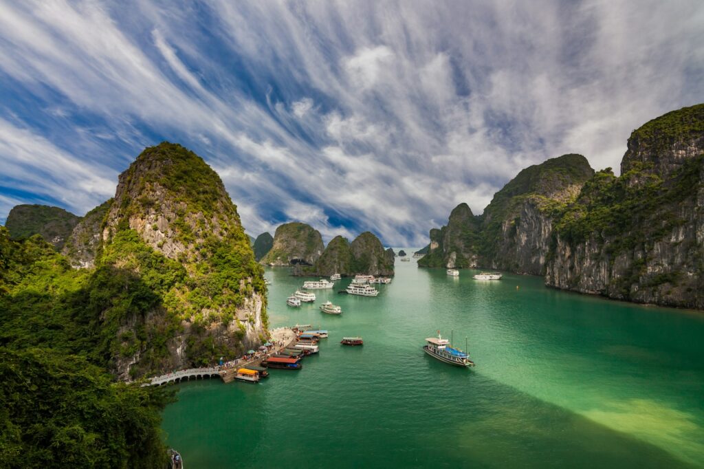 Picturesque sea landscape. Ha Long Bay, Vietnam